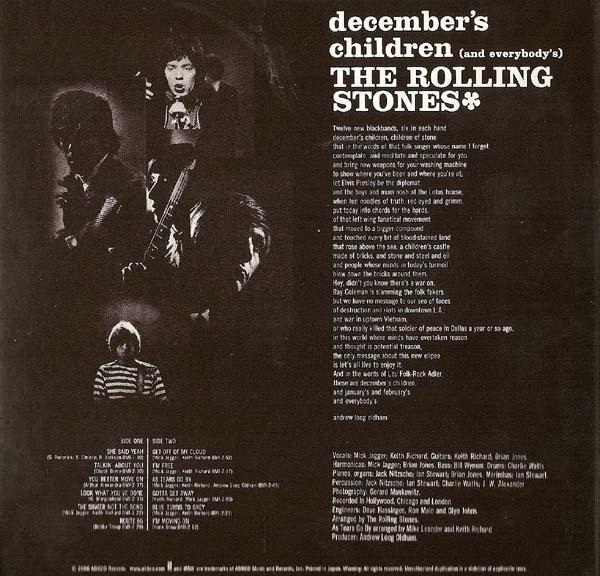 Back Cover, Rolling Stones (The) - Big Hits: High Tide and Green Grass (US)